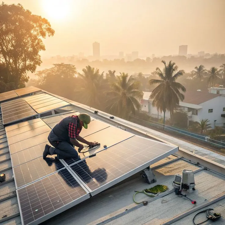 Station de stockage d'énergie solaire pour zones isolées